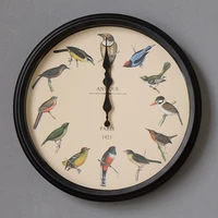 european art wall clock vintage glass art living room wall clock pastoral bird klokken wandklokken household products bl50wc