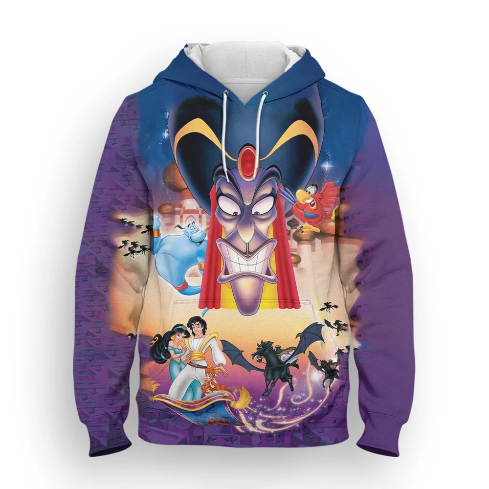 Толстовка унисекс с капюшоном Return of Jafar мультяшный аниме худи детский пуловер