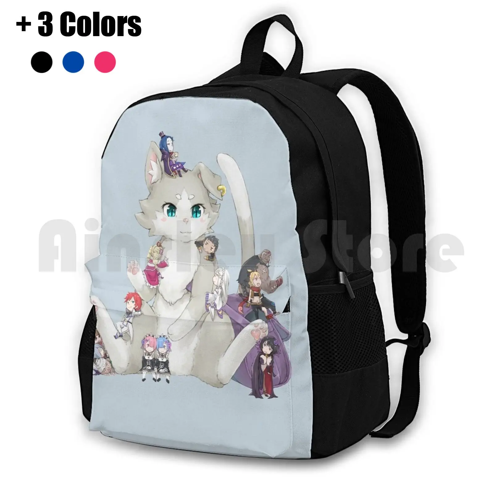 

Re : Zero-Puck & Characters Outdoor Hiking Backpack Riding Climbing Sports Bag Re Zero Re Zero Puck Rem Ram Japan Emilia