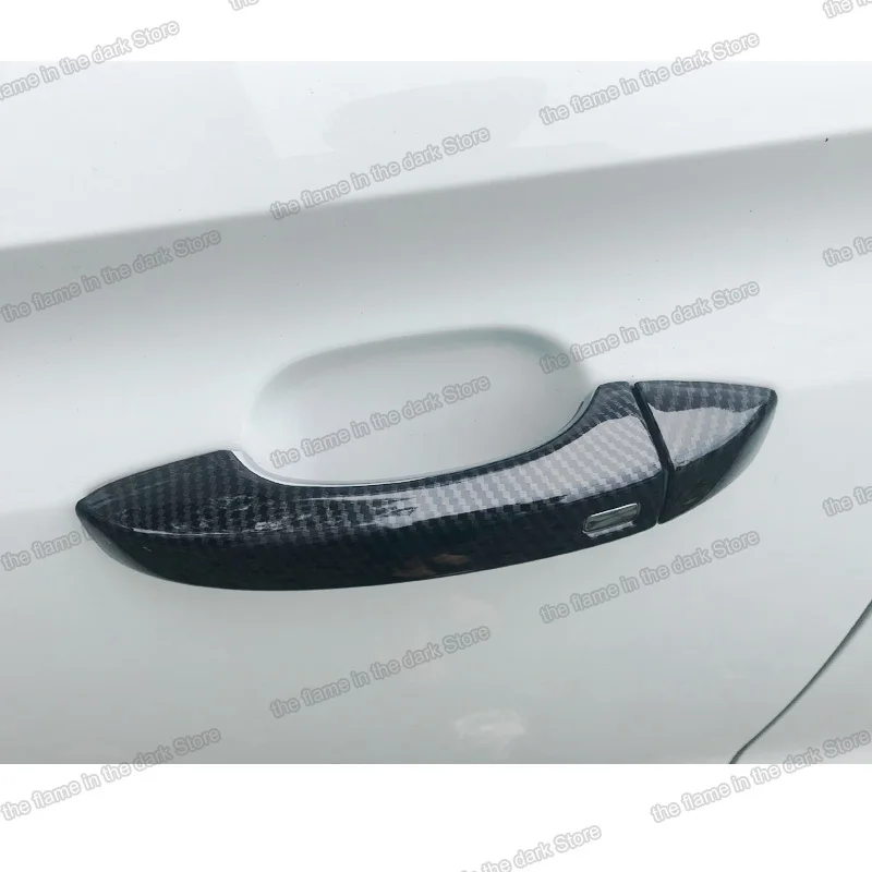 

lsrtw2017 carbon fiber abs car door handle trim decoration for roewe mg rx3 2018 2019 2020 2021 decoration accessories exterior