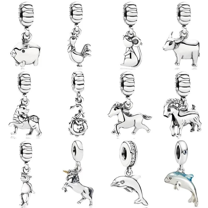 Новинка подвеска из стерлингового серебра 925 пробы дельфин единорог Китайский