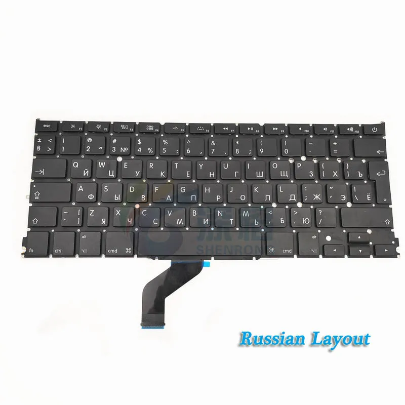 Клавиатура A1425 для Macbook pro retina 13 дюймов английская русская испанская французская