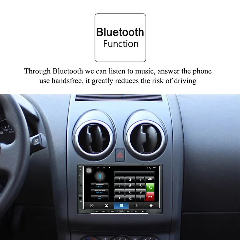 Автомагнитола 2din android 8 1 Восьмиядерный процессор 2 ГБ + 16 GPS навигация AM/FM/RDS