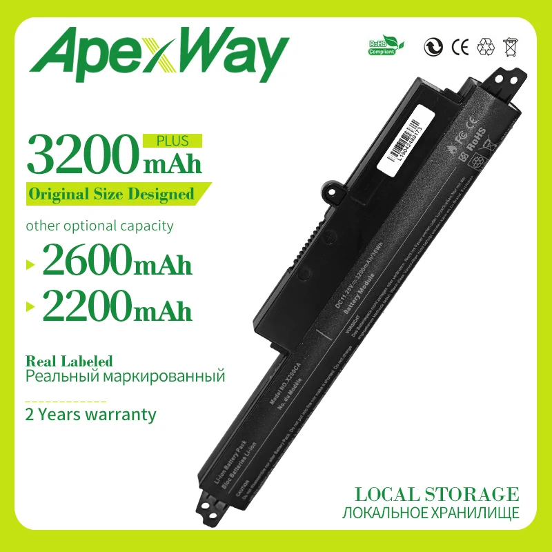 Apexway 3 ячейки 11 25 в для ASUS X200m Новый аккумулятор ноутбука A31N1302 A31LMH2 VIVOBOOK X200CA F200CA A31LM9H