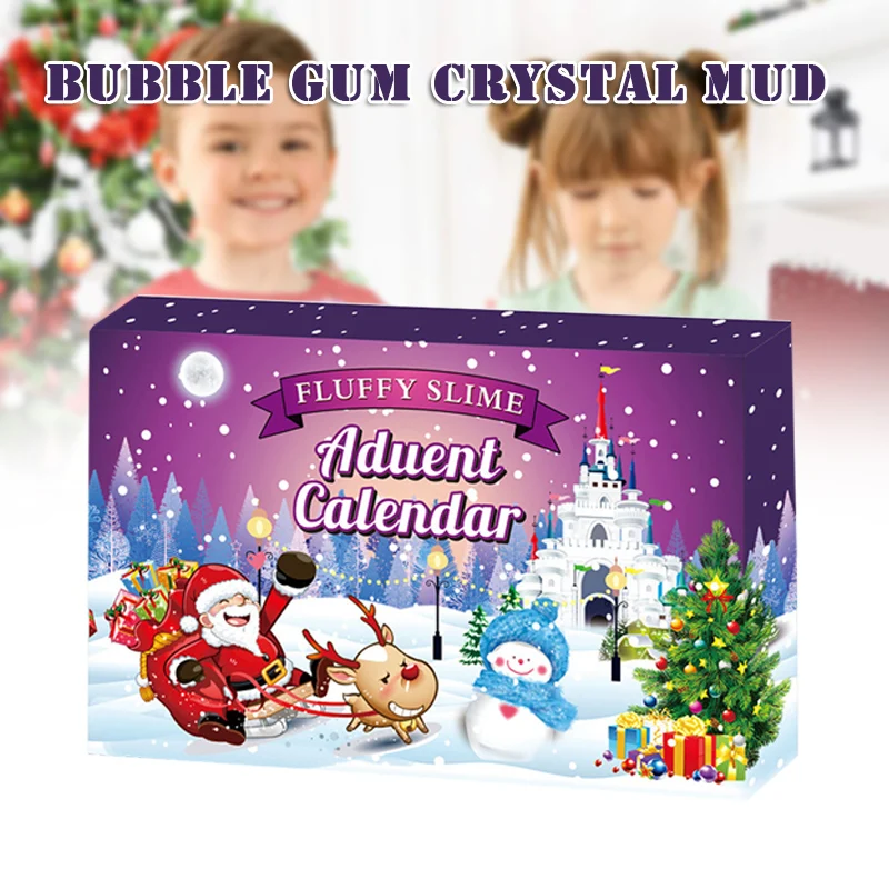 

Kids Christmas Advent Calendar DIY Slime Kit Crystal Mud 2020 Holiday Set for Girls Boys DNJ998