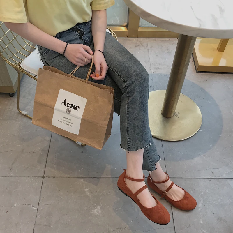 Осенняя женская обувь удобная с двойной пряжкой модная Mary Jane в стиле ретро