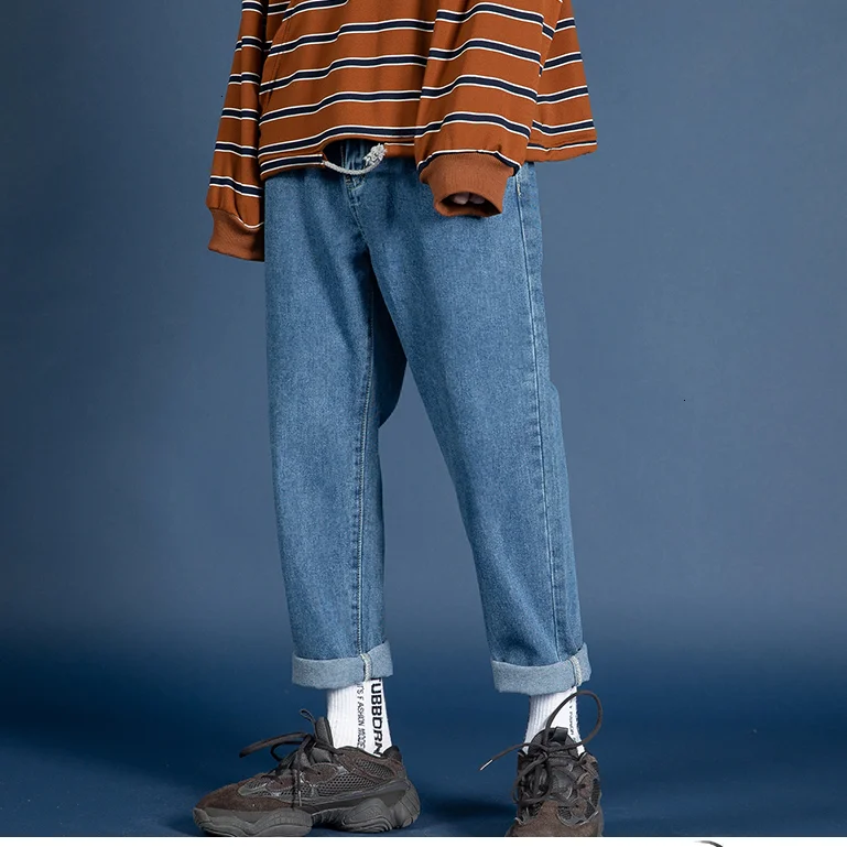 

Korean style street fashion back palace jeans size up jeans for men