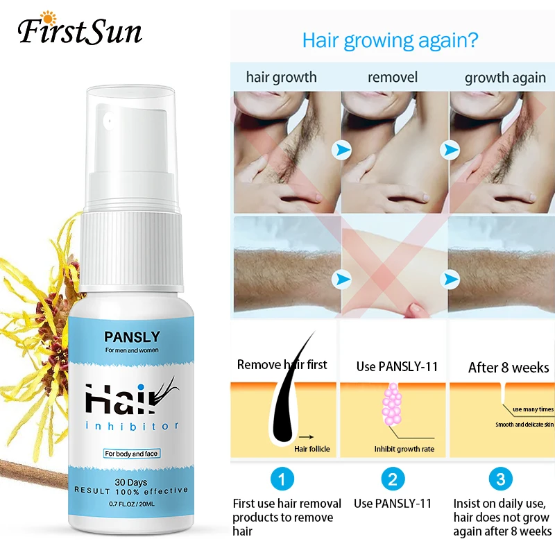 Органический травяной ингибитор постоянного роста волос восстанавливающий