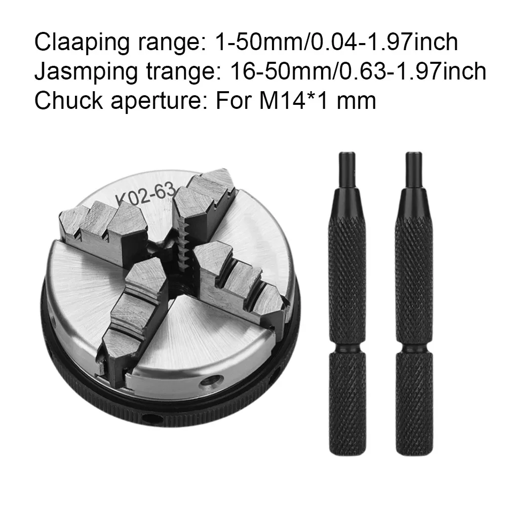 

4 Jaw Practical Wide Clamping Range Home Power Tools Easy Install Mini Durable Steel Machine Accessories Wood Lathe Chuck