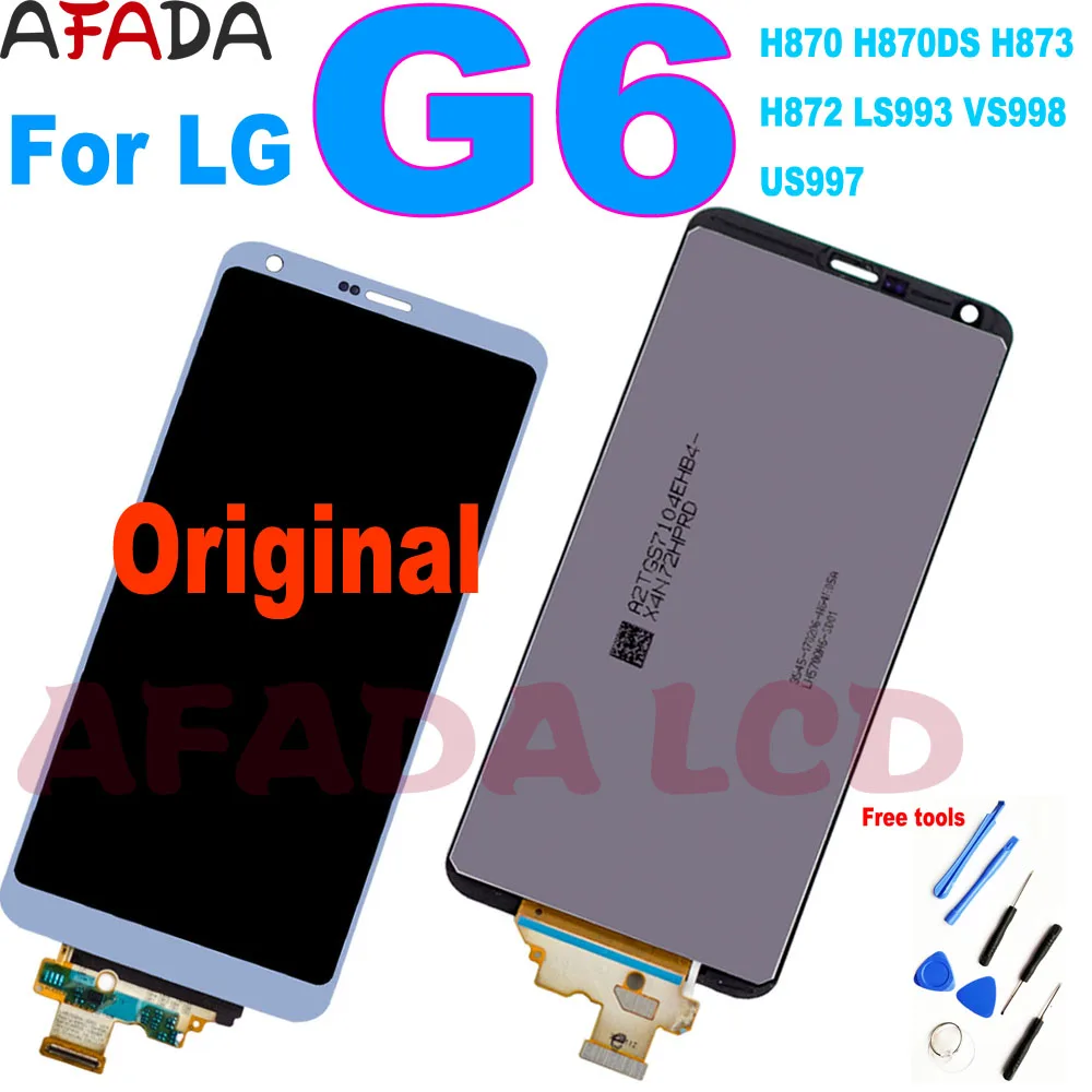 Original para lg Screen com Moldura para lg Display Touch Substituição H870 H870ds H873 H872 Ls993 Vs998 Us997 Lcd g6