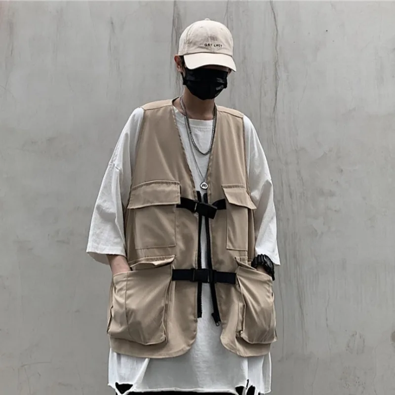 Мужской Хлопковый жилет однотонный с карманами | Мужская одежда