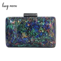 luxy moon acrylic handbag women evening clutch bags party wedding purse bags for women luxury design vintage wallet zd1514