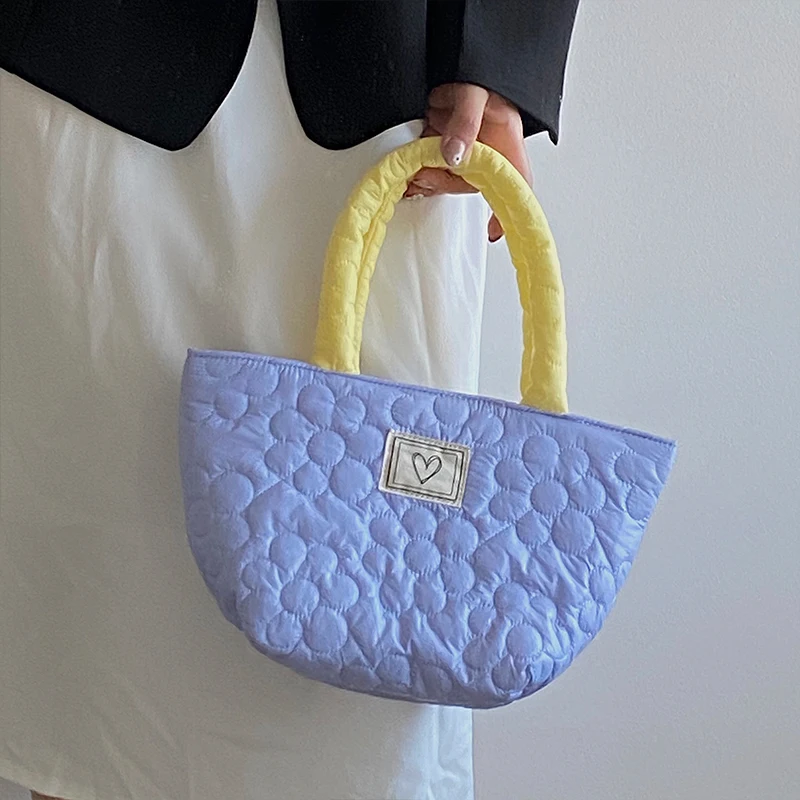 

Candy Color Shoulder Bag for Women Winter Fashion Ladies Small Tote Bags Portable Cute Flower Female Girls Clutch Purse Handbags