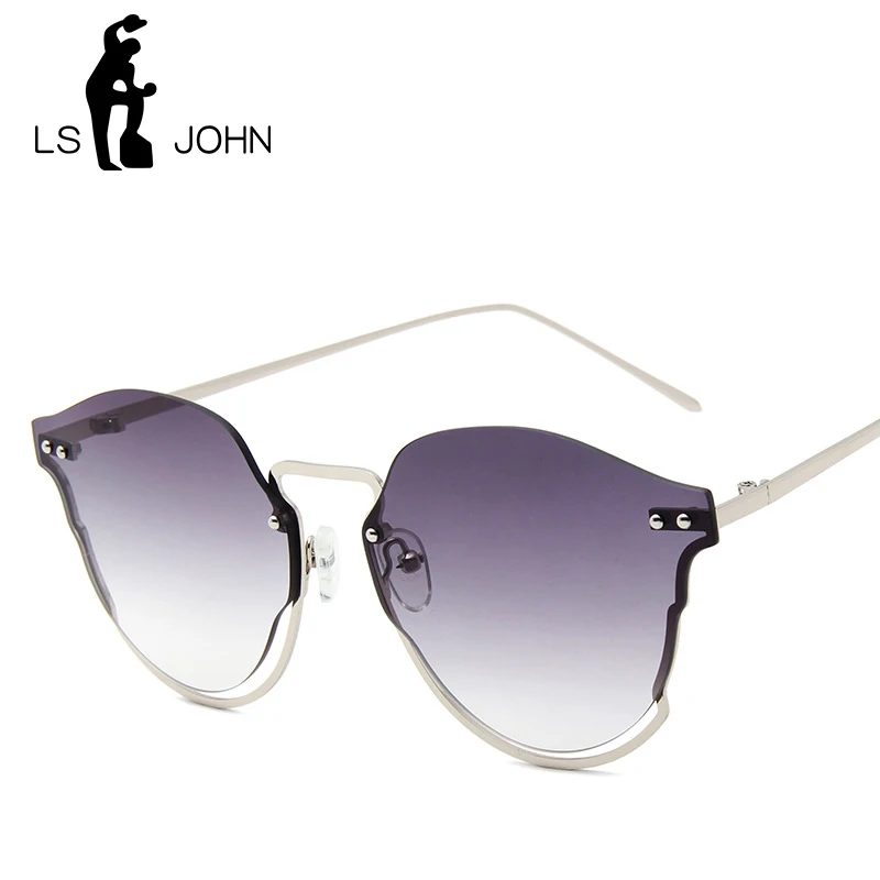 V образной КРЕПЕЖНОЙ ПЛАСТИНОЙ LS Джон без оправы градиентный солнцезащитные очки
