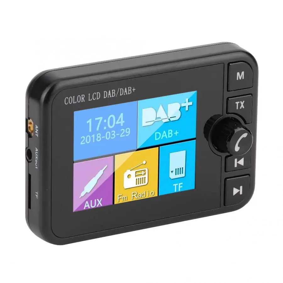 Автомобильный цифровой радиоприемник 2 4 дюйма DAB Bluetooth-приемник с FM-передатчиком