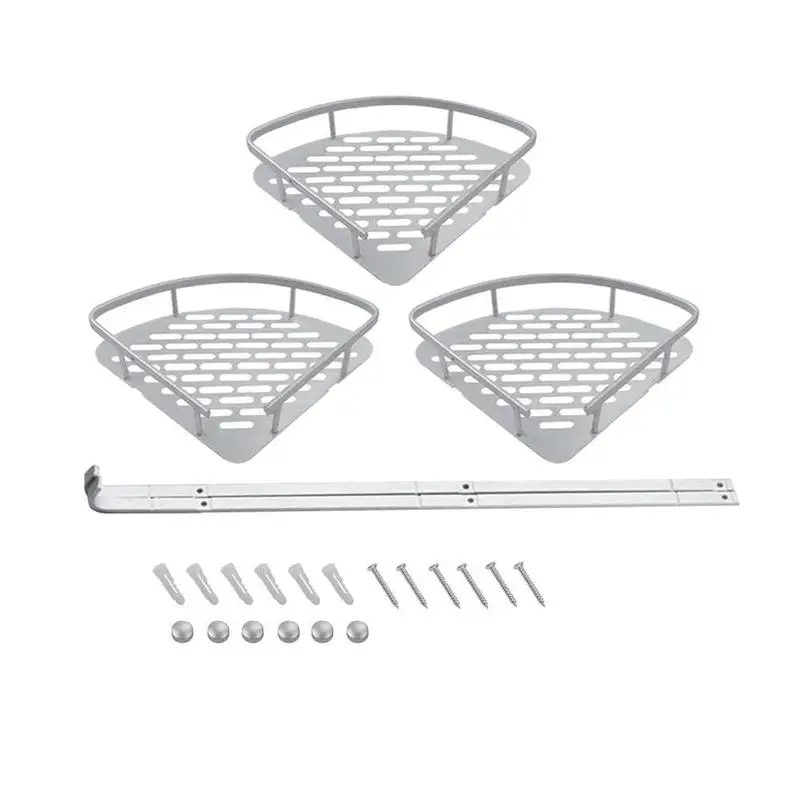 

Double/three Layer Triangle Bathroom Shelf Shower Shelves Alloy Storage Soap Shampoo Aluminum Rack Holder Organizer