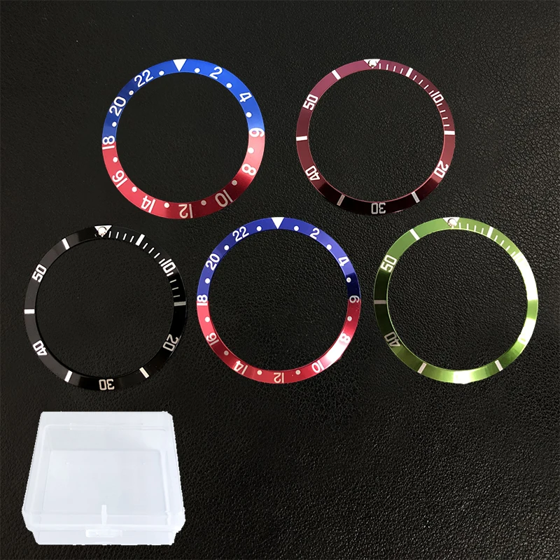 38 мм 36 цвета: черный зеленый синий Алюминий Винтаж рамка вкладыш циферблат для