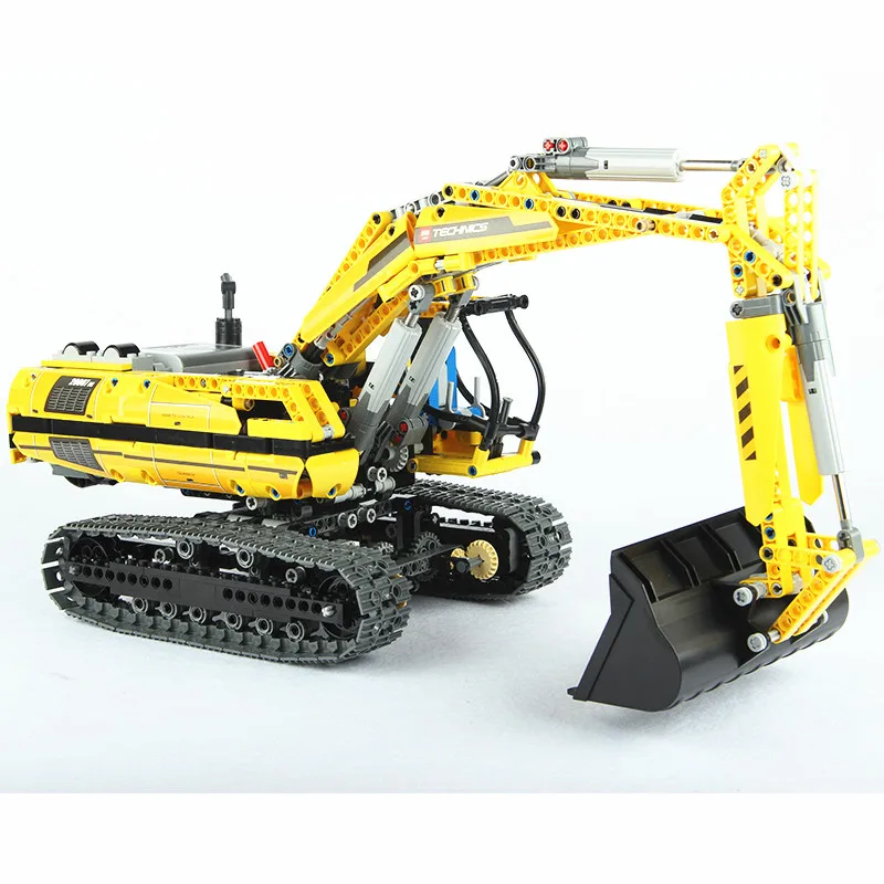 20007 20005 Technic моторизованный экскаватор 1123 шт совместимый 8043 3245 RC строительные блоки для грузовиков кирпичи с мотором