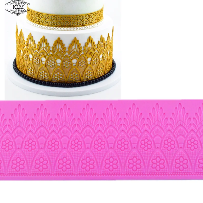 

KLM Lace Silicone Mold Cake Decoration Accessories Tool Chocolate Biscuit Tool Fondant Tool Wedding Cake Decoration