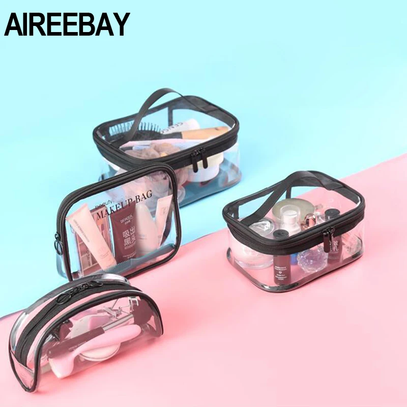 AIREEBAY прозрачные ПВХ Чехлы органайзер для путешествий прозрачная сумка-косметичка