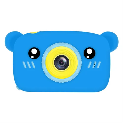 Blue-bear Новое поступление для детей, с героями мультфильмов Камера Full HD 1200W Портативный цифрового видео Камера 2 дюймов ЖК-дисплей Экран Дисплей детей отличный подарок для детей - Цвет: Blue-bear