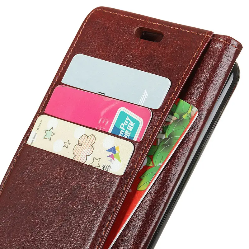 Кожаный чехол-книжка для Motorola Moto G9 Plus Роскошный чехол-кошелек с отделением карт