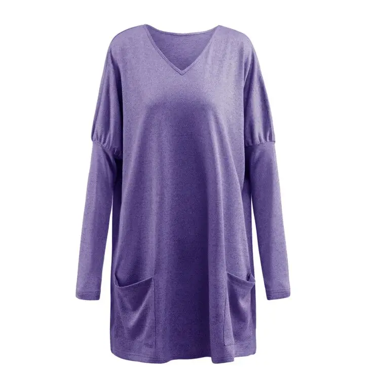 Новые осенние женские блузки сужающаяся к талии одноцветное Цвет v образным