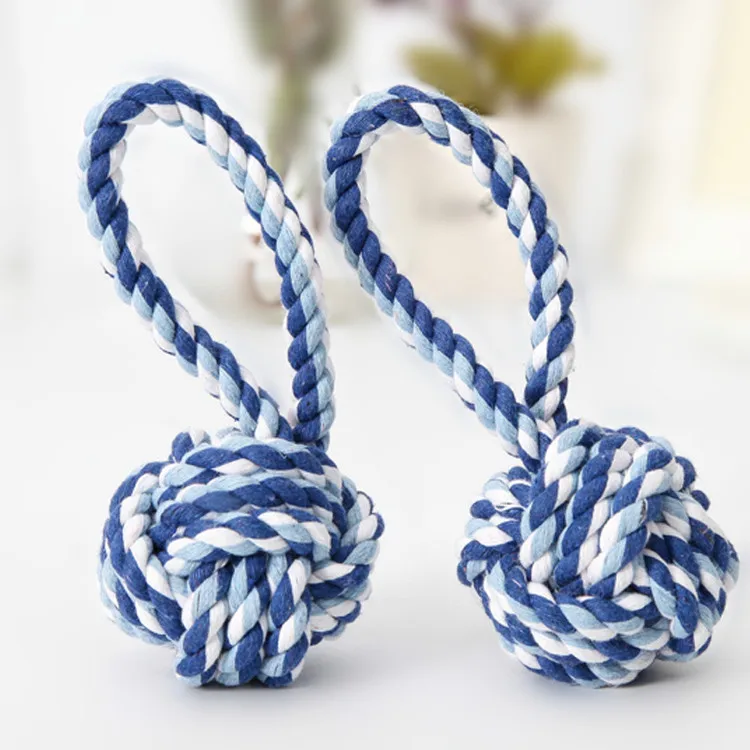 Мяч для жевания собак игрушка хлопковая веревка набор чистки кусать зубы жесткий