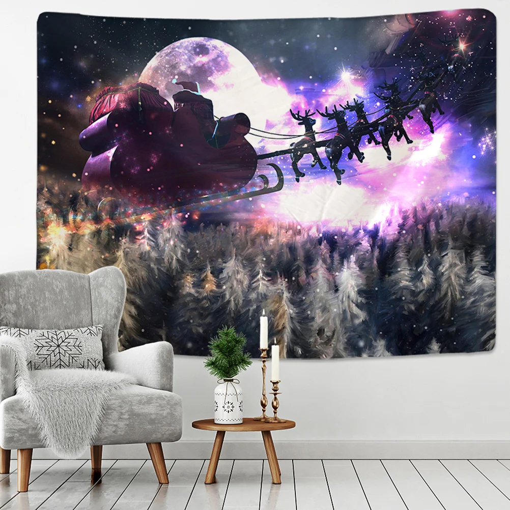 

Christmas Snowman Tapestry Wall Hanging Fireplace Gift Holiday Background Cloth Psychedelic Witchcraft Home Decor