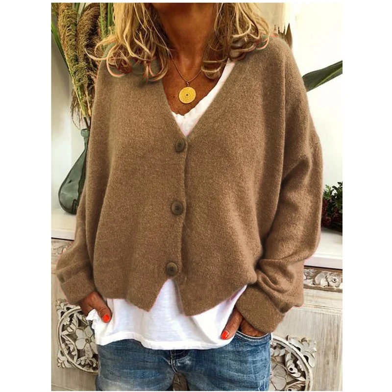 

Women's Clothing Women's Sweaters Autumn New Women's Jumpers Gentlewoman Cardigan Sweater Fall Women Cropped Cardigan