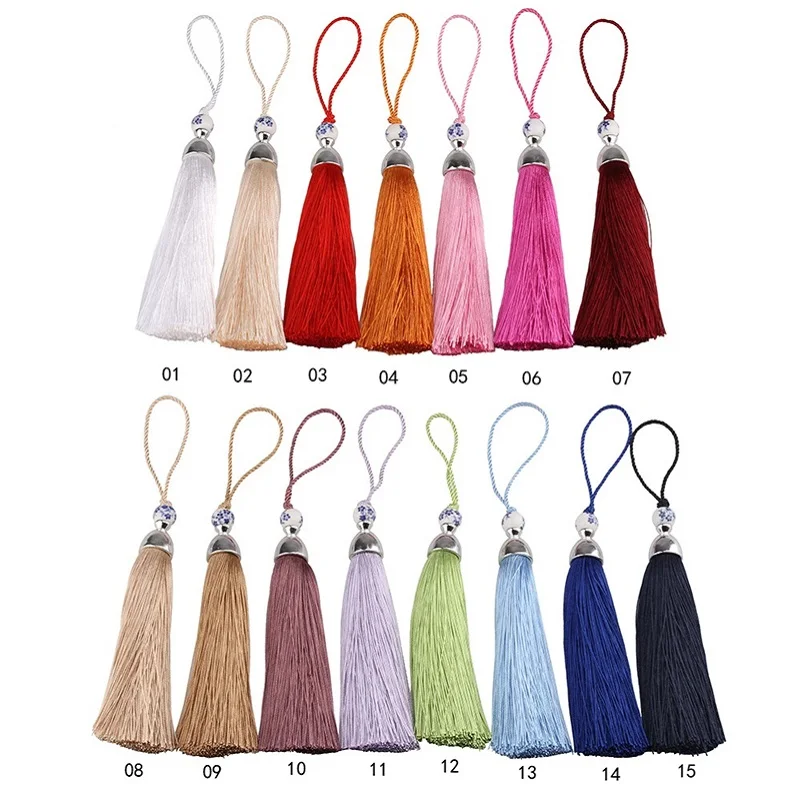 10 шт./упак. 24 см Сатиновые туфли с бахромой кисточками щетка веревочная Петля