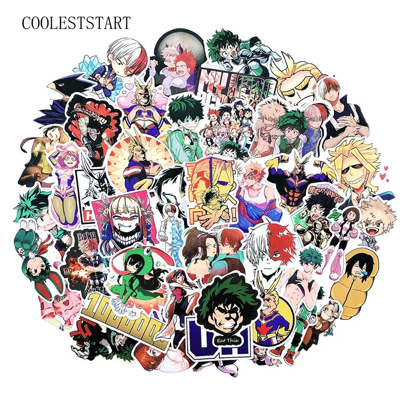 73 шт./лот мой герой Классическая обувь для косплея Аниме наклейки мотоцикла