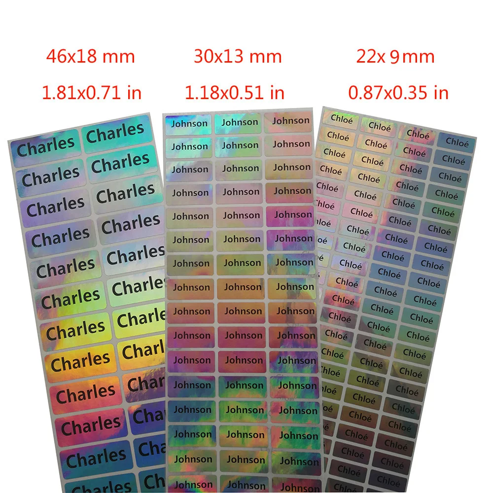 Пользовательские наклейки для детей водонепроницаемые именные этикетки