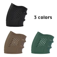 tactical rubber grip glove sleeve anti slip protect cover hunting accessories airsoft glock 17 19 handguns pistol sleeve holster