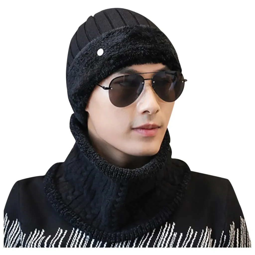 2 шт. зимние ветрозащитные шапки для походов мужская теплая термовязаная шапка