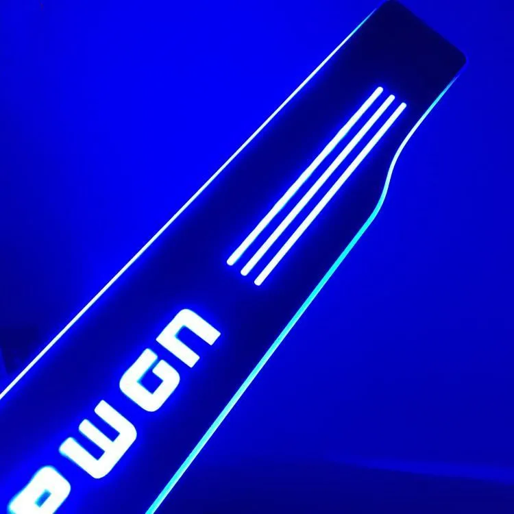 

Osmrk led moving door scuff for honda STEPWGN RK1 RK2 RK5 dynamic door sill plate lining overlays guards flowing/fixed light