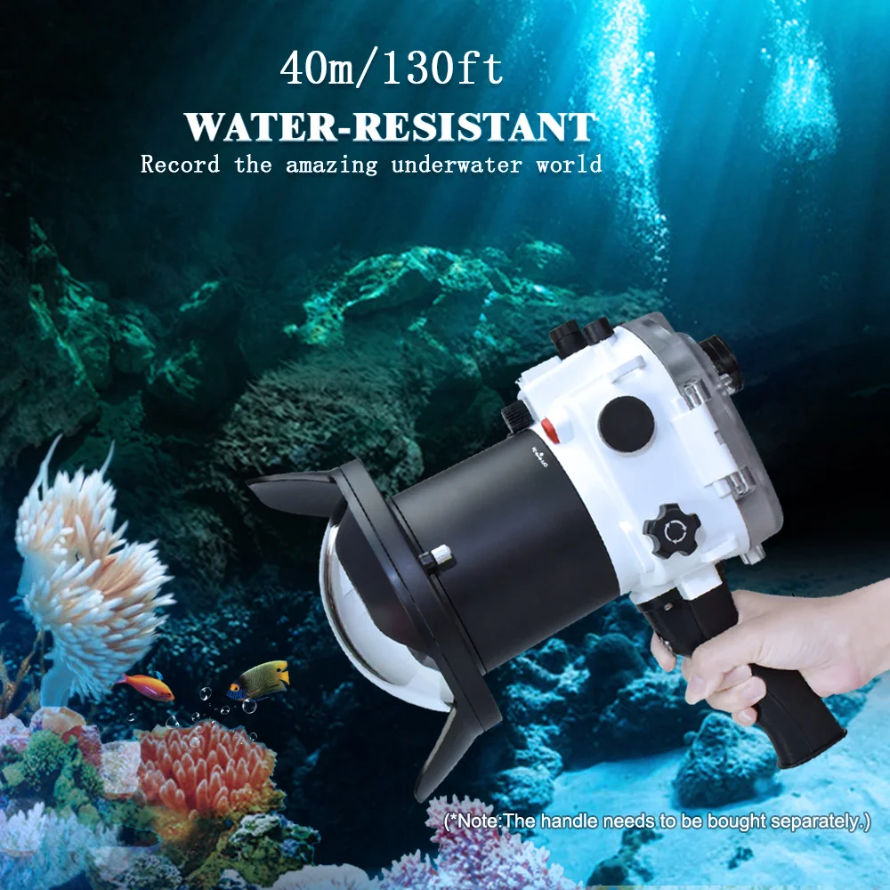 للبيع لسوني A9 / A7 III A7R3 A7RIII A7III A7M3 / A7 II A7II A7M2 A7SII A7RII / A7 A7R A7S كاميرا تحت الماء الإسكان الغوص حالة