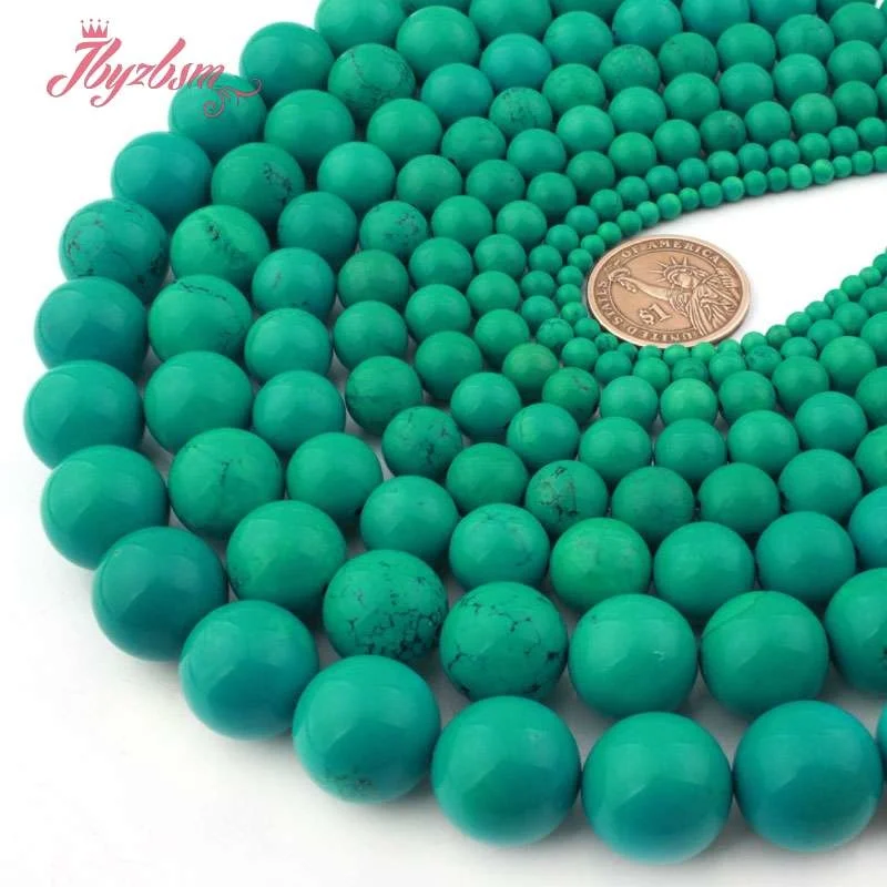 4 6 8 10 12 16mm Round Beads Ball Blue Turquoises Natural Stone For DIY Necklace Bracelets Jewelry Making 15&quotFree Shipping | Украшения