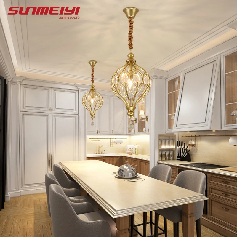 Скандинавский Хрустальный подвесной светильник s черная столовая настольная