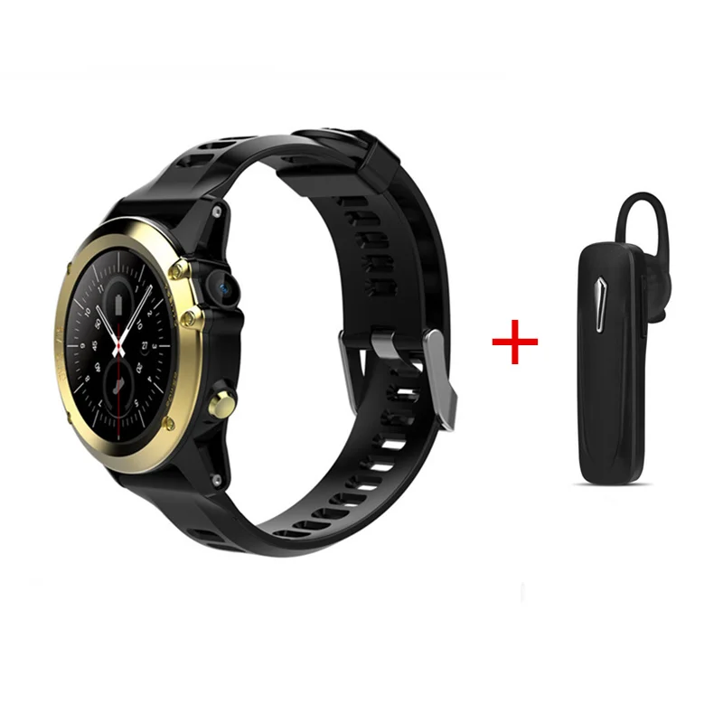 gold add headset Умные часы H1, Android, монитор сердечного ритма, WiFi, gps, умные часы для мужчин, IP68, водонепроницаемые, для samsung, xiaomi, HUAWEI, часы GT KW88 - Цвет: gold add headset