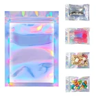 50100200 шт., голографические лазерные полупрозрачные пакеты для хранения ресниц