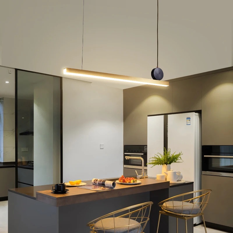 Светодиодный подвесной светильник в скандинавском стиле медный потолочный из