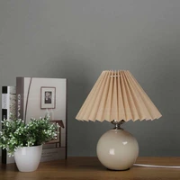 modern ceramics origami table lights led folding table lampshade warm bedroom bedside lamp living room home deco light fixtures