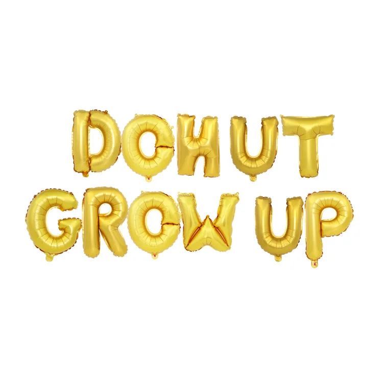 Декор для дня рождения девочек Розовый Золотой пончик фольгированный шар