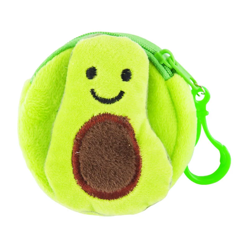 Мультяшный плюшевый Кошелек для монет авокадо милый кошелек с фруктами девочек