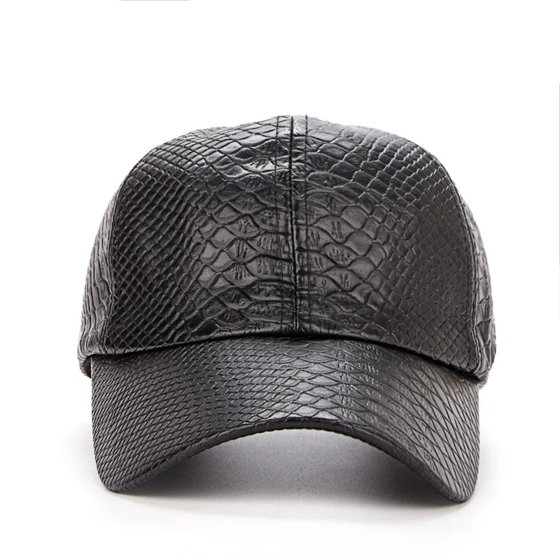 Классическая крокодиловая зерно ПУ Солнцезащитная бейсболка с козырьком шляпа