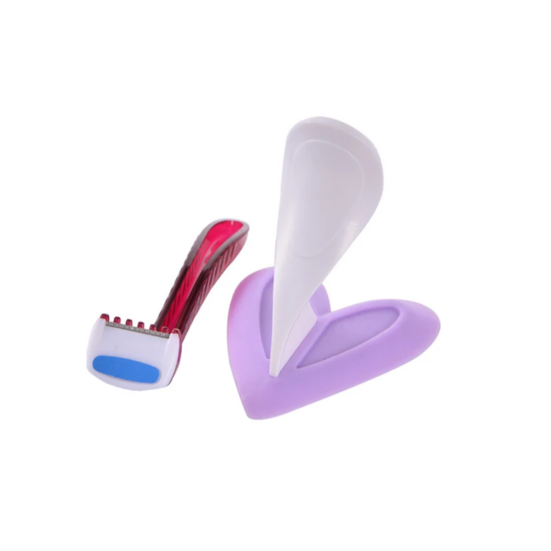 Фиолетовая бритва бикини в форме сердца треугольник прямая Лобковая триммер для