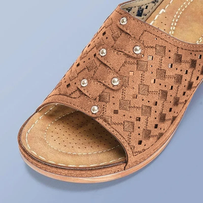 

Summer Women's Sandals Casual Walking Sandals Open Toe Comfy Sandals Solid Slippers Ladies Platform Shoes