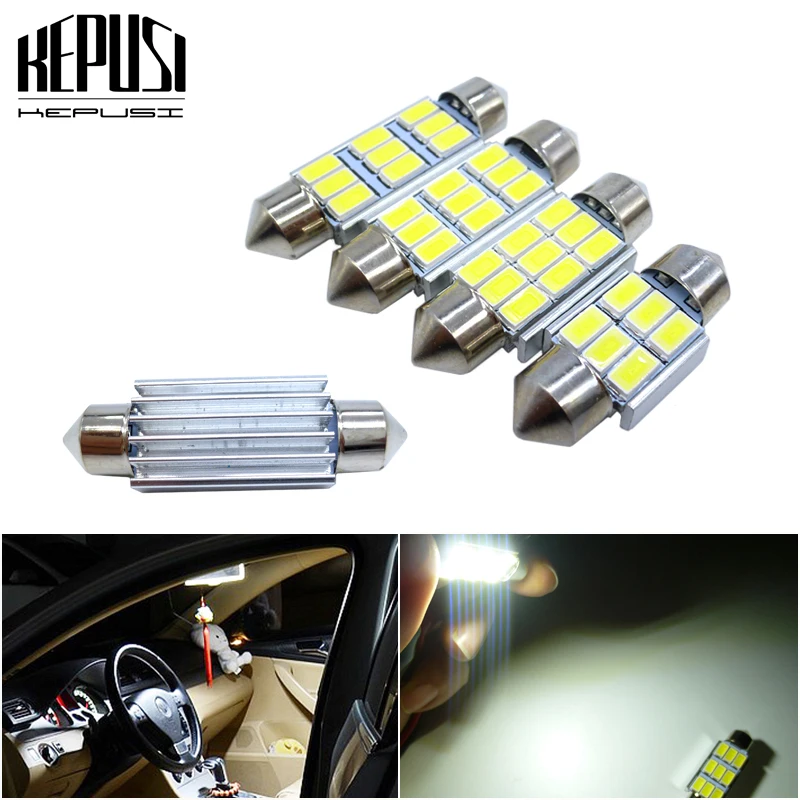 

Festoon 31mm 36mm 39mm 42mm LED Car Dome Reading Lights C5W 5630 LED Canbus Lamp Auto Map Roof Reading Bulbs 12V white