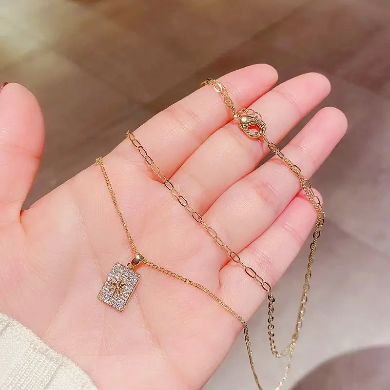 SIPENGJEL модное Двухслойное ожерелье с кулоном в виде звезды панковские